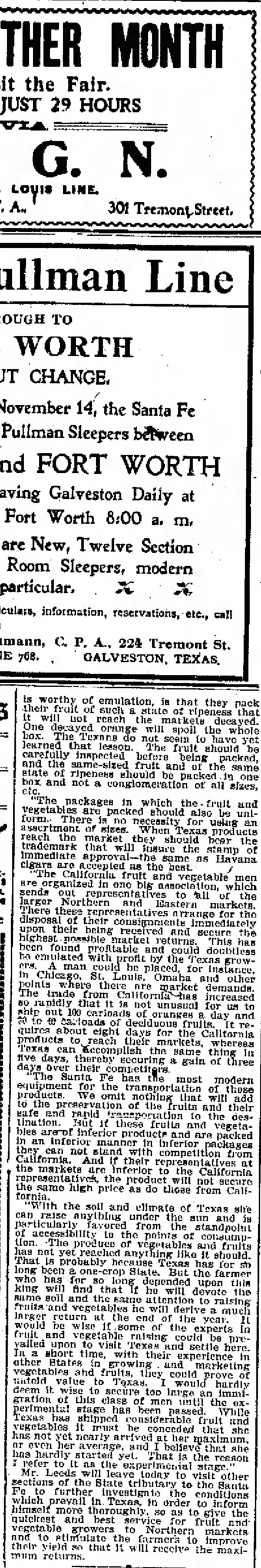 The Galveston Daily News (Galveston, Texas)
15 Nov 1904, Tue
Page 12