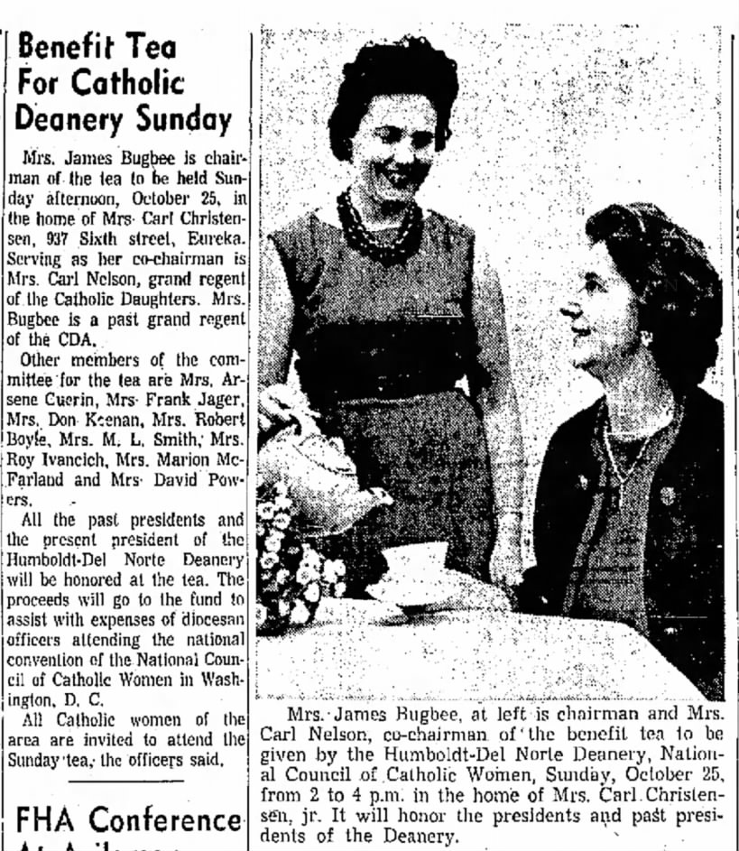 10/24/1964 - Benefit Tea for Catholic Deanery