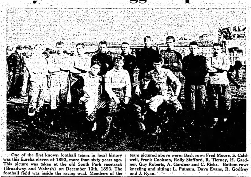 Eureka's First Football team...1893...02/08/1954