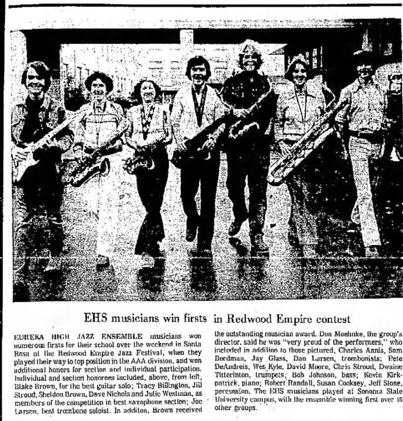 40 years ago today, EHS Stage Band wins honors