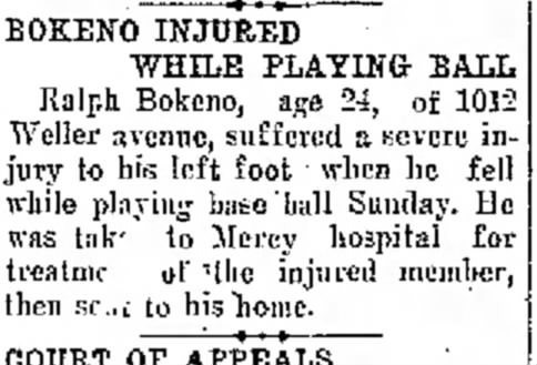 Bokeno_Ralph_Injured_25 May 1931