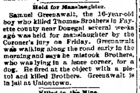 Thomas Brothers Mistaken For Dog and Shot
