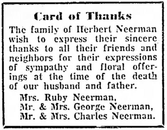 The Atchison Daily Globe; 8 Mar 1954; Mon pg 3-Neerman, Herbert