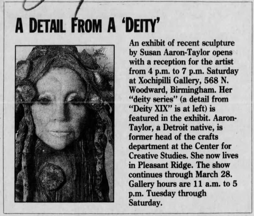 A Detail From A 'Deity' (Feb 27, 1992) Detroit Free Press.