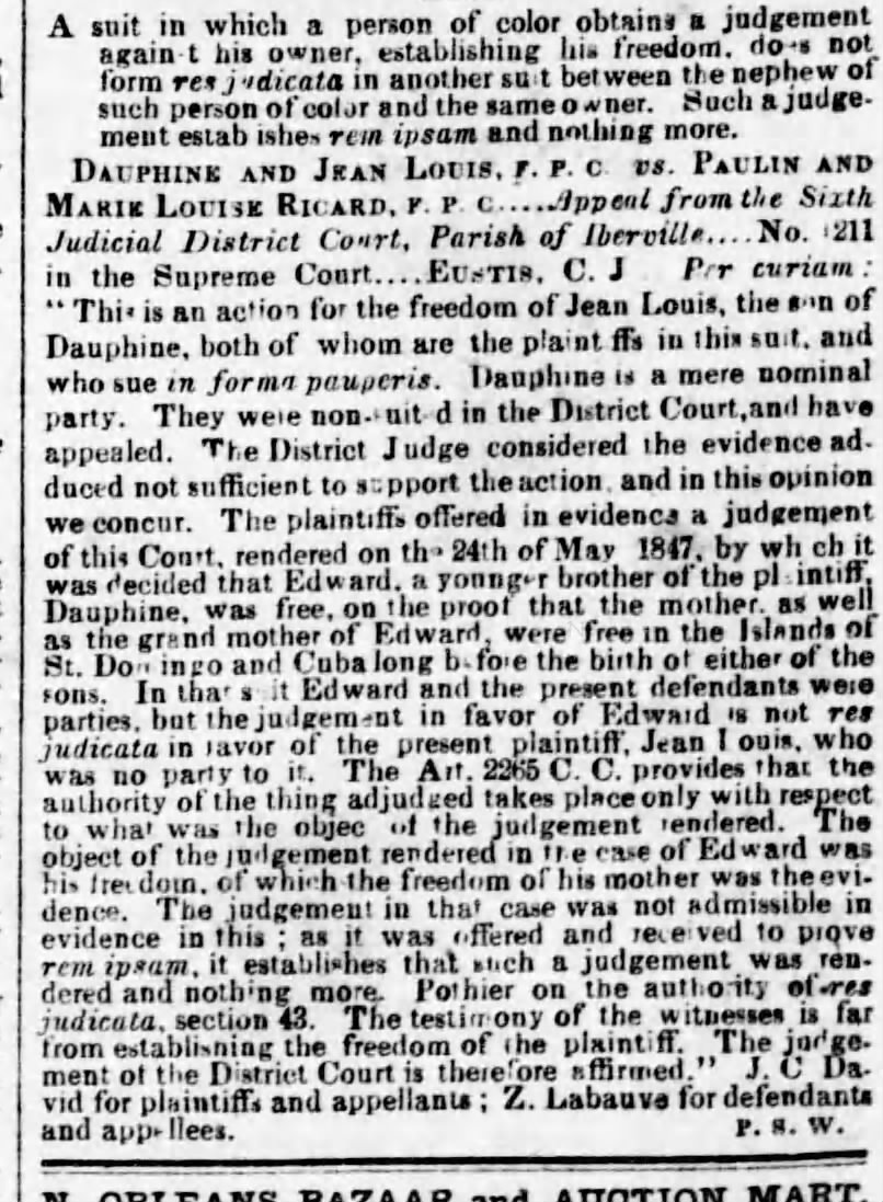 Paulin and 






marie 
louise Ricard fpc - court case 10 feb 1849