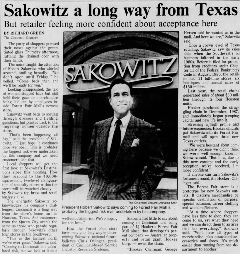 Sakowitz a long way from Texas