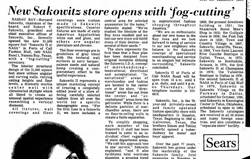 New Sakowitz store opens with ‘fog-cutting’
