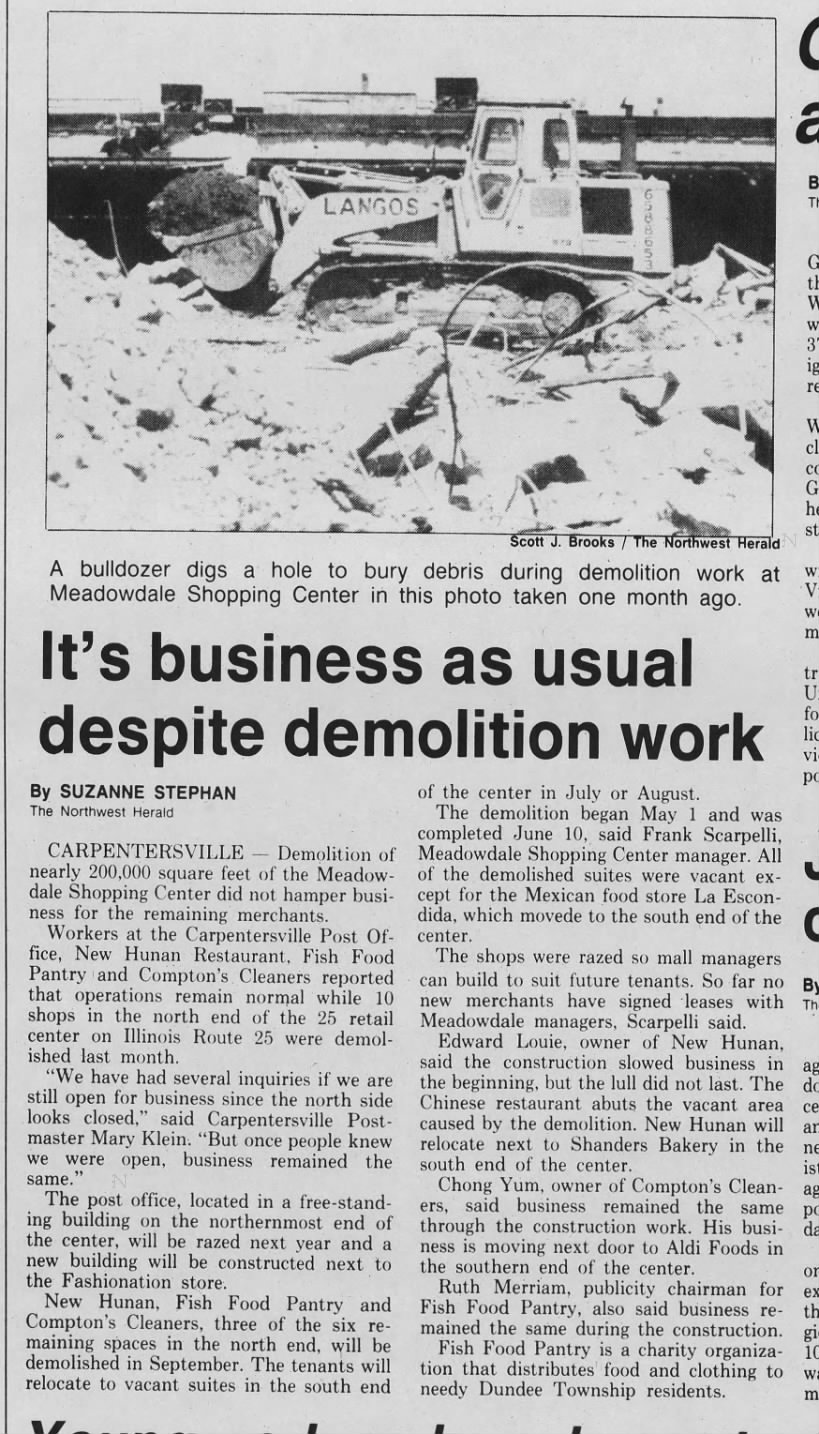It's business as usual despite demolition work