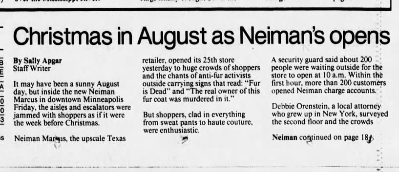 Christmas in August as Neiman’s opens