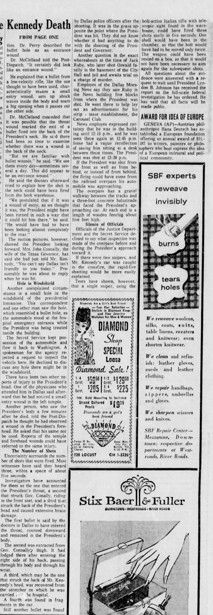 Richard Dudman St Louis Post Dispatch 12/1/63 Part 2