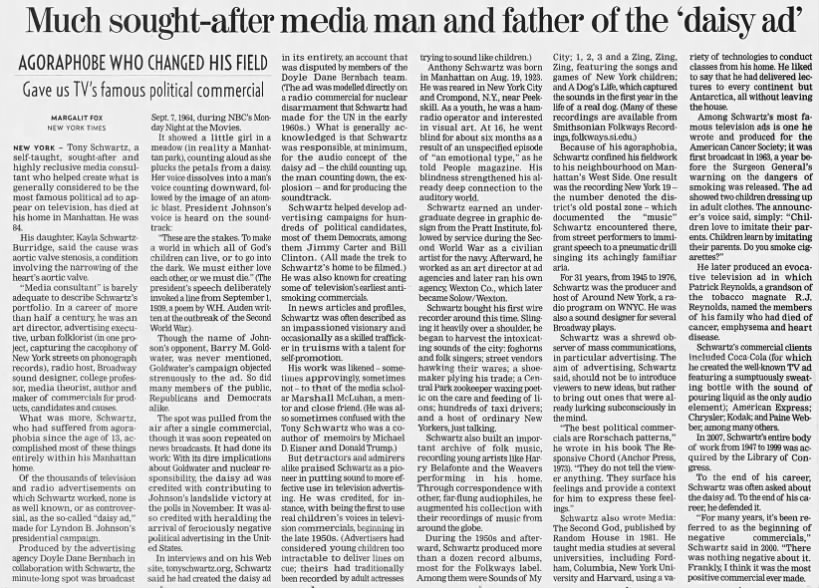 Much sought-after media man and father of the 'daisy ad'