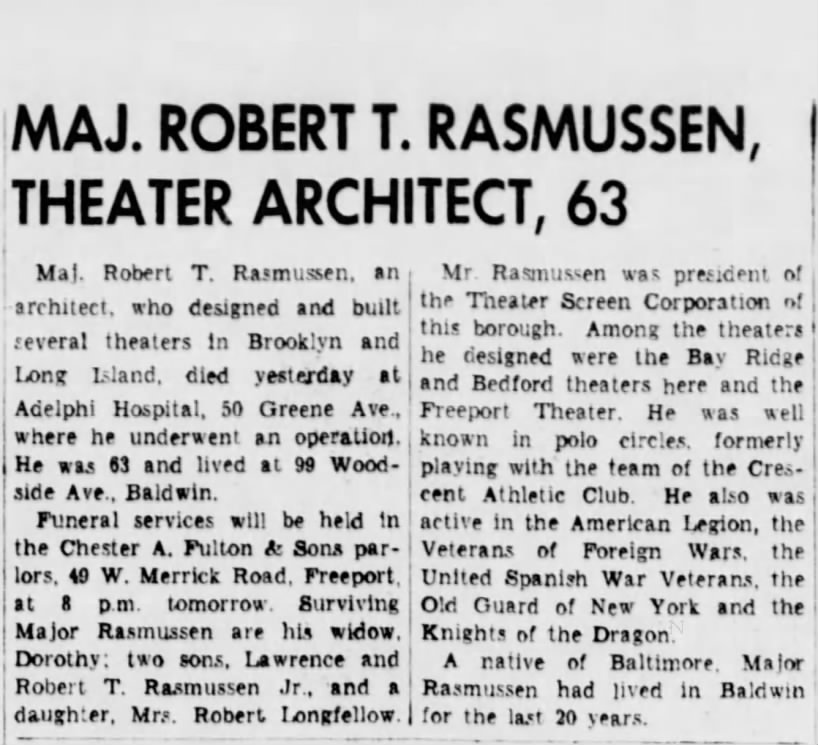 Obituary for Major Robert T. Rasmussen