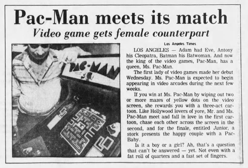This dates Ms. Pac-Man launch to February 3 1982