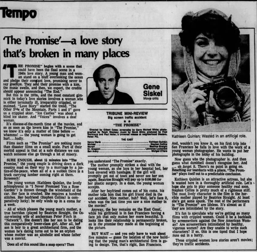 Gene Siskel Movie Review—THE PROMISE (06-05-79)