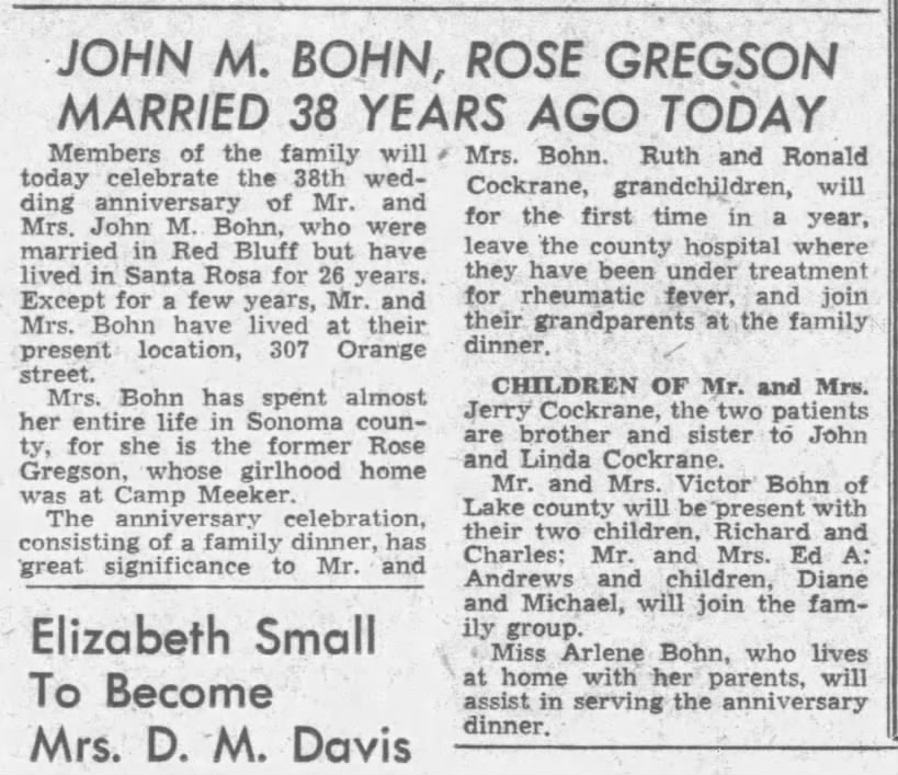 Bohn, John M & Rose Gregson, Adoptive parents of Victor Wiegand