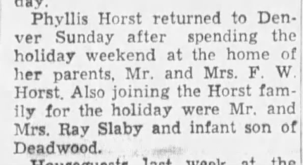 1957 Phyllis Horst, Slaby RapidCityJournal Jul 10