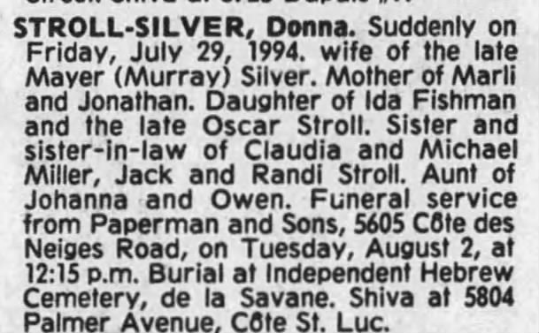 Obituary for Donna