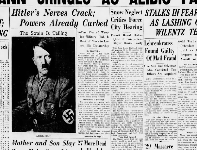 1935-1-25 BDE Nicht nur Hitlers Nerven...