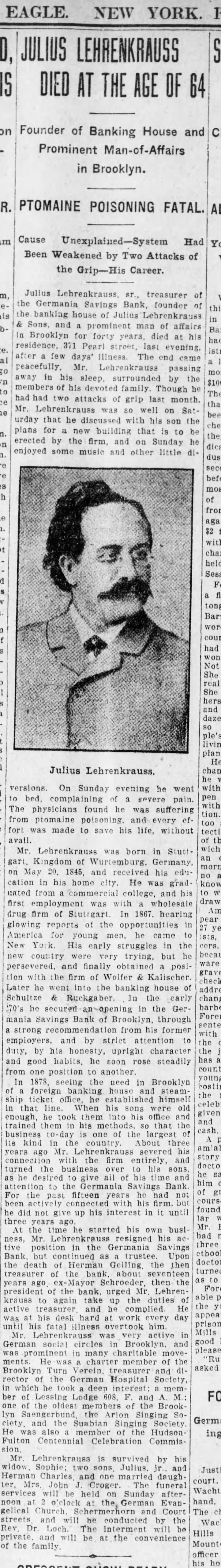 1909-2-19 BDE Julius Lehrenkrauss sen. gestorben.