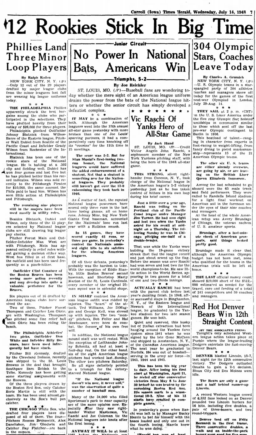 19480714 Carrol Daily Times Herald (Carroll, Iowa) Wednesday, July 14, 1948 p7 CLIP