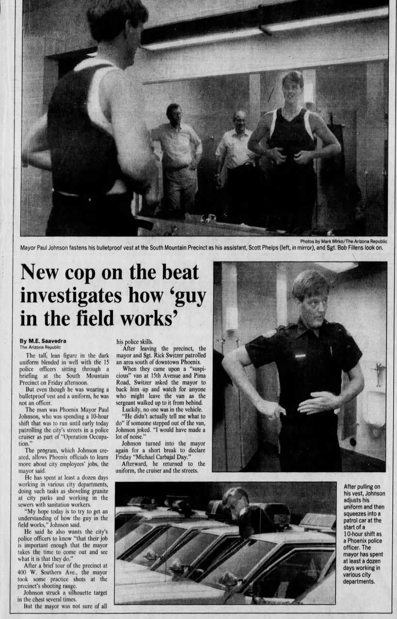 "New cop on the beat investigates how 'guy in the field words'" (Aug 11, 1990)