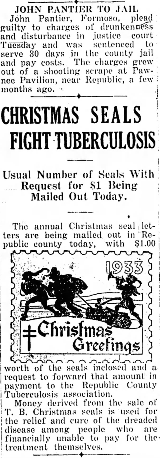 Christmas Seal Campaign
Page 1, Column 7