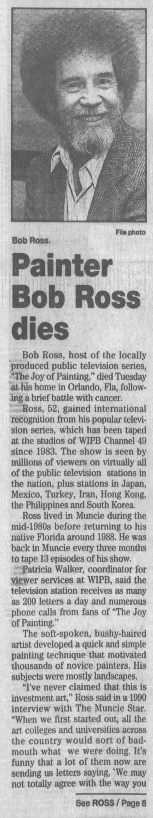 Bob Ross Obituary