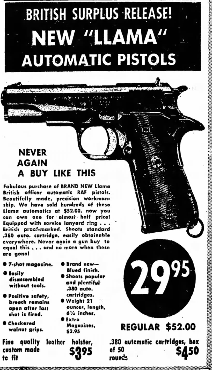 Gun Prices in 1959