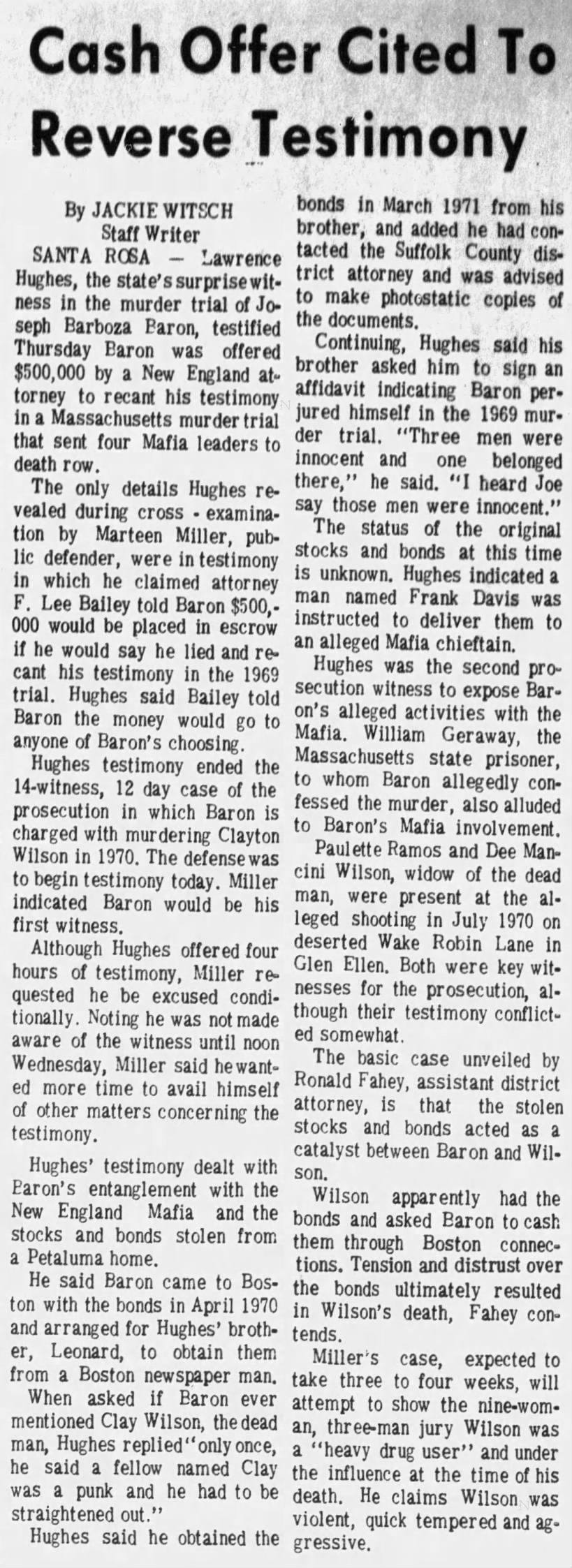Hughes testimony (3 Dec 1971)