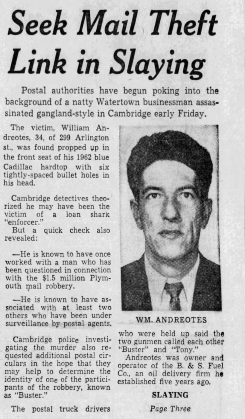 Andreotes murder (30 March 1963)