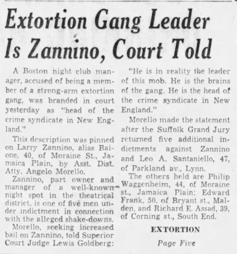 Baione extortion gang (29 June 1960)