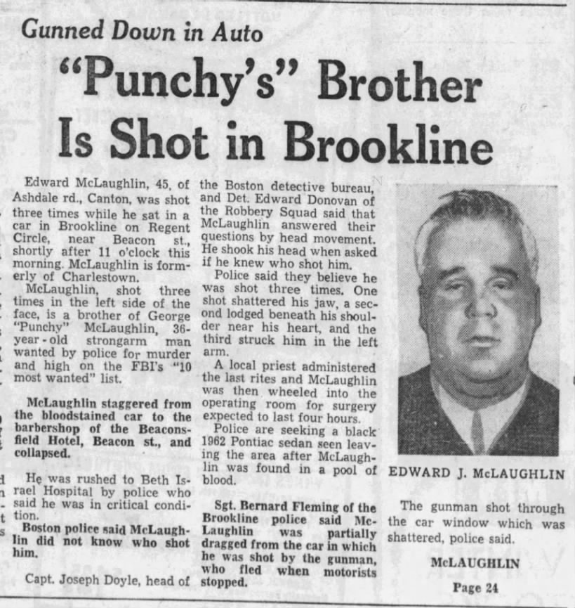 Punchy shot in face (23 Nov 1964)