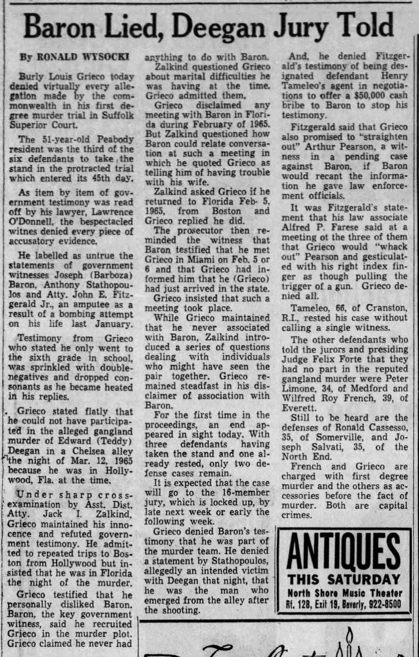 Grieco testifies (25 July 1968)