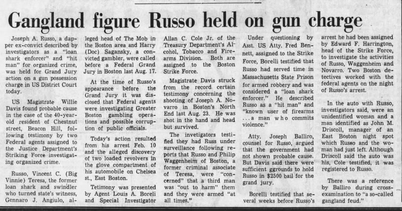 JR gun charges 1972