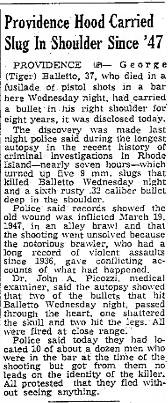 Belletto autopsy (11 Aug 1955)