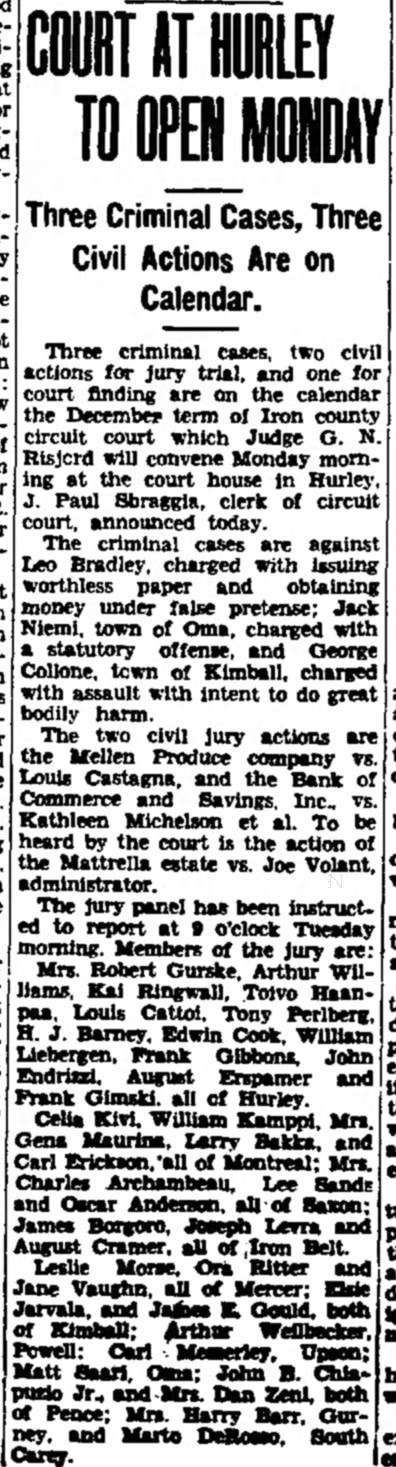 Ironwood Daily Globe, November 30, 1939, page 1