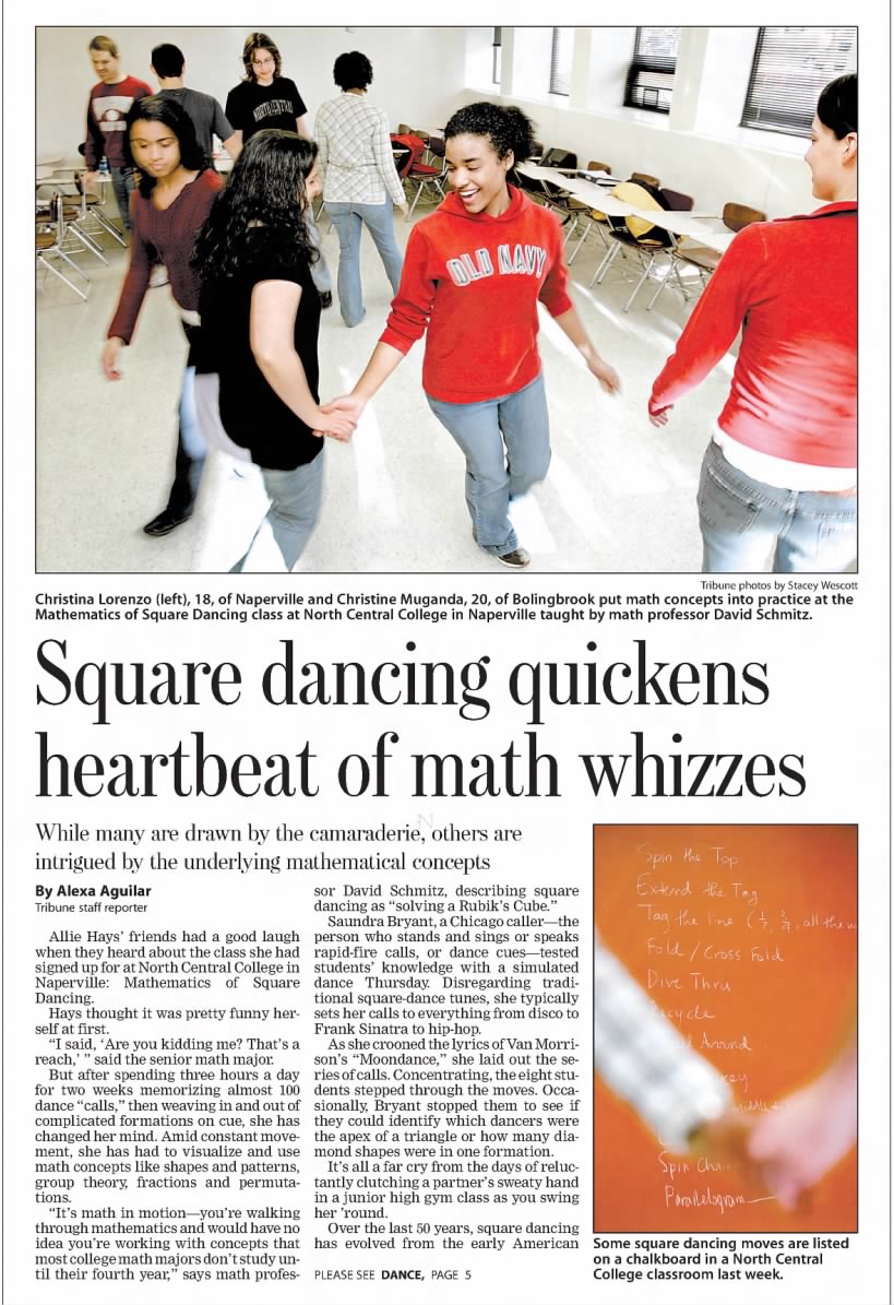 Square dancing quickens heartbeat of math whizzes