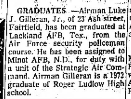 blurb --- Gilleran Luke Jr   graduates 1973     Coggins