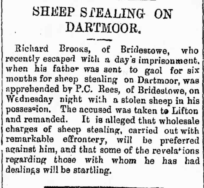Sheep Stealing on Dartmoor