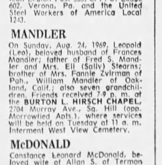 1969-08-24 - Leopold Mandler d
