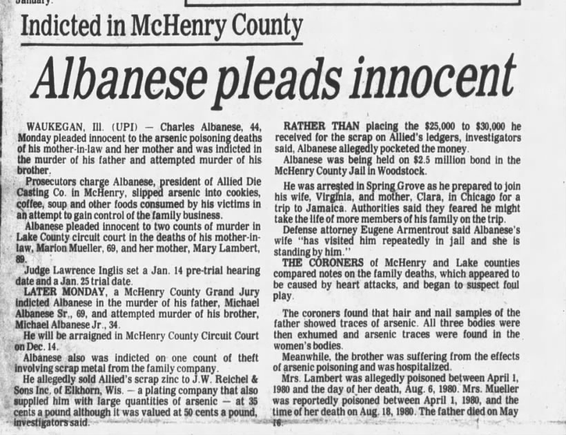 Albanese indicted McHenry