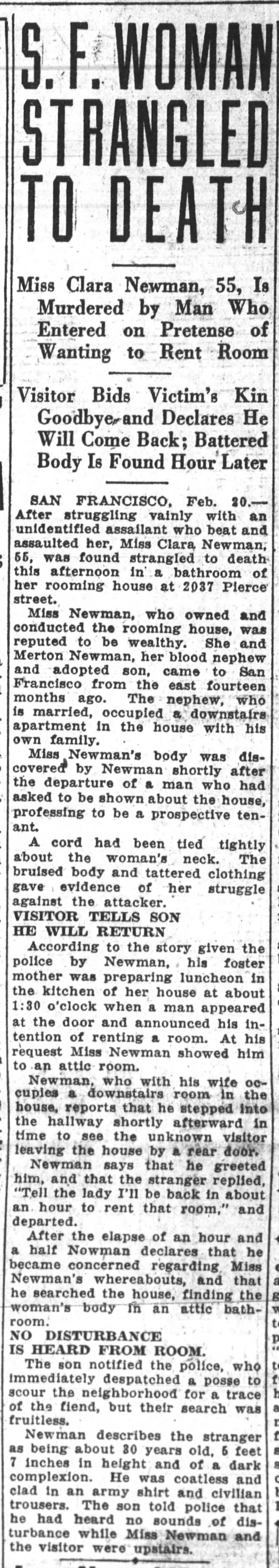 Nelson - Clara Newman murder