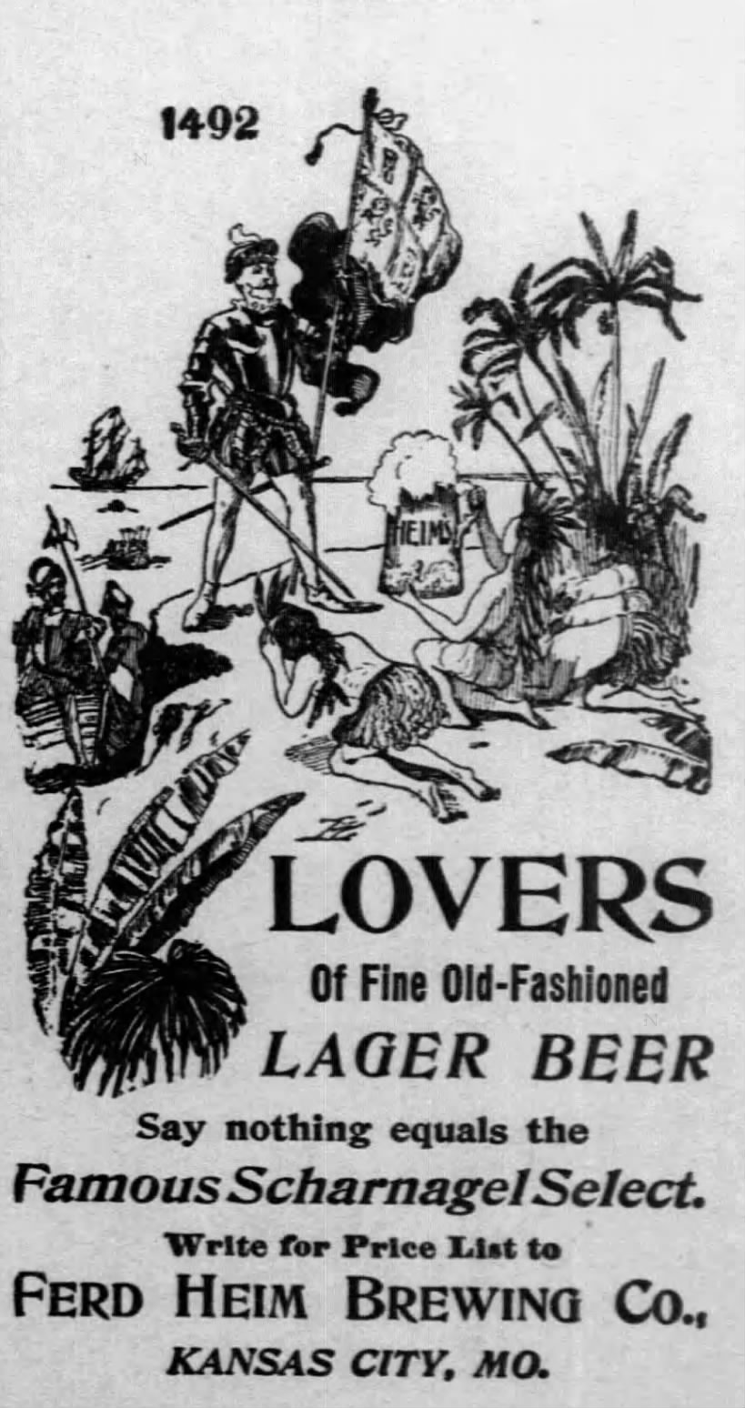 18970213 The Parsons Independent Parsons, Kansas Ferd Heim Brewing Company AD