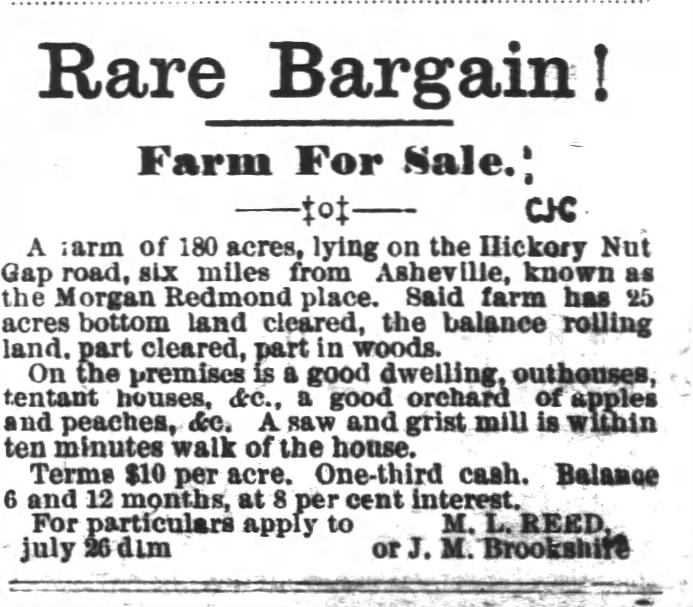 Sale of Morgan's farm 