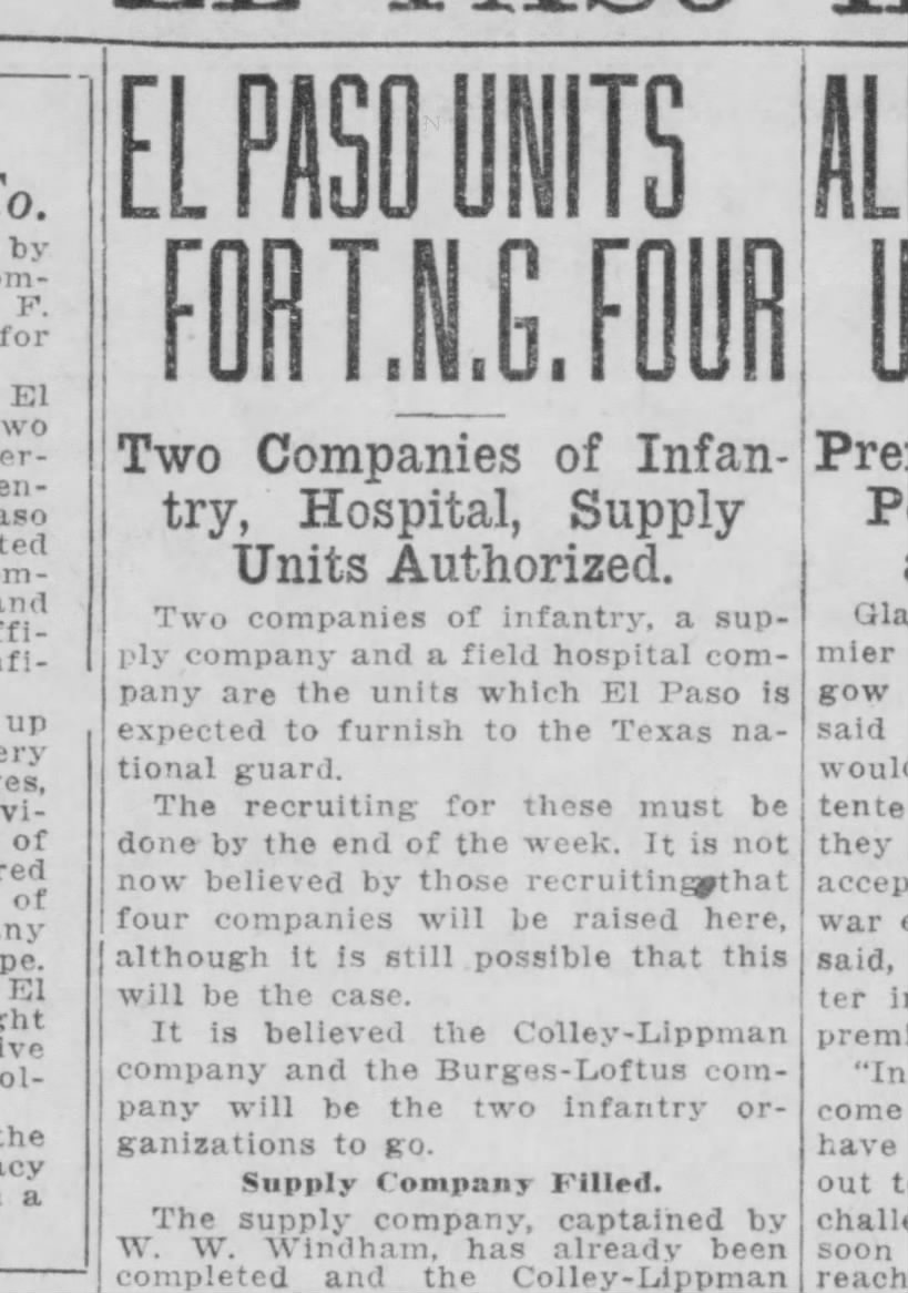 Texas Natl Guard recruiting; incl Burges company (pt 1)