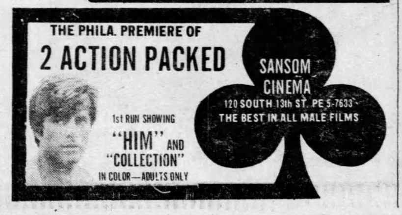 Him (1975) Sansom Cinema, Philadelphia