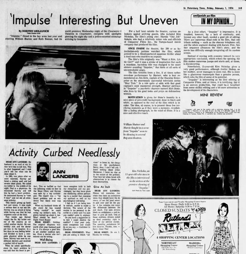 Impulse (William Shatner) review 1974