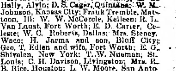 H Jarma and Son Bluff City/ galveston News 1890