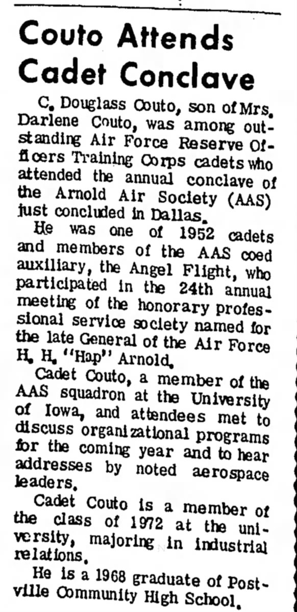 AFROTC in Postville Herald, 4-5-1972