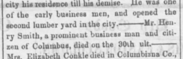 Is this our Henry Smith? Cleveland Daily Leader, Friday April 6, 1860.